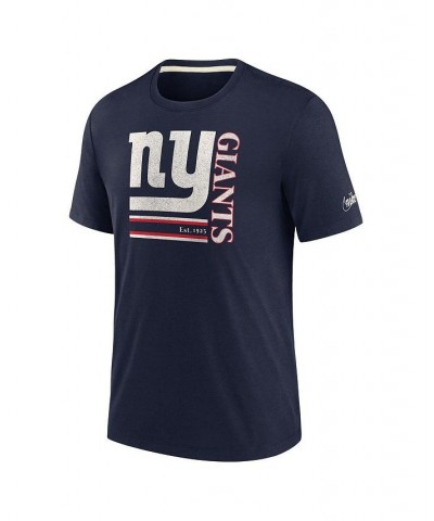 Men's Navy New York Giants Wordmark Logo Tri-Blend T-shirt $20.00 T-Shirts