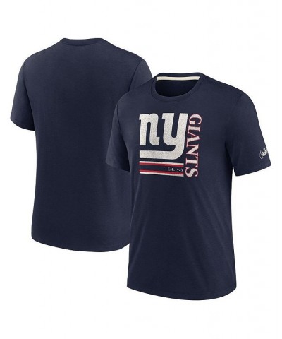 Men's Navy New York Giants Wordmark Logo Tri-Blend T-shirt $20.00 T-Shirts