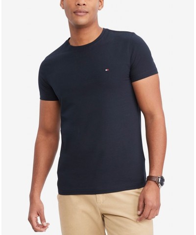 Men's Stretch Slim-Fit Crewneck T-Shirt Blue $16.81 T-Shirts