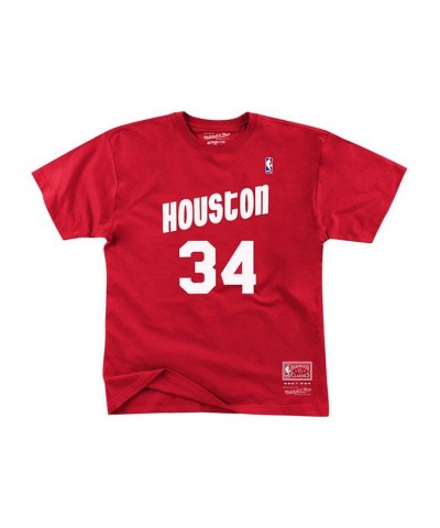 Houston Rockets Men's Hakeem Olajuwon Hardwood Print Player T-Shirt $20.21 T-Shirts