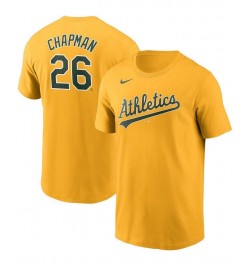 Men's Matt Chapman Gold Oakland Athletics Name Number T-shirt $23.00 T-Shirts