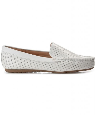 Women's Halsey Perforated Loafers Light Gray $42.39 Shoes