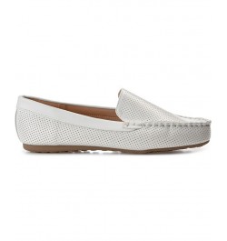 Women's Halsey Perforated Loafers Light Gray $42.39 Shoes