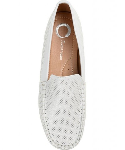 Women's Halsey Perforated Loafers Light Gray $42.39 Shoes