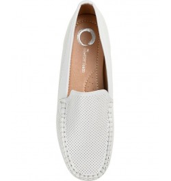 Women's Halsey Perforated Loafers Light Gray $42.39 Shoes