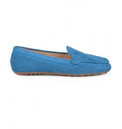 Women's Halsey Perforated Loafers Light Gray $42.39 Shoes