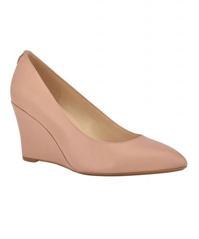 Women's Cal 9X9 Slip-On Pointy Toe Dress Pumps Tan/Beige $34.88 Shoes