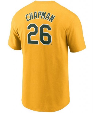 Men's Matt Chapman Gold Oakland Athletics Name Number T-shirt $23.00 T-Shirts