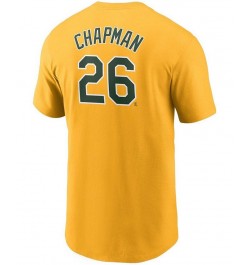 Men's Matt Chapman Gold Oakland Athletics Name Number T-shirt $23.00 T-Shirts