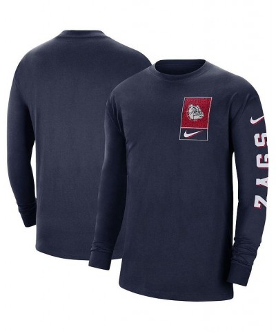 Men's Navy Gonzaga Bulldogs Seasonal Max90 2-Hit Long Sleeve T-shirt $28.99 T-Shirts