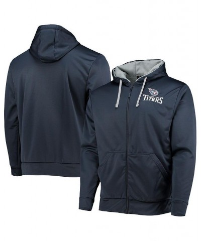 Men's Navy and Gray Tennessee Titans Apprentice Full-Zip Hoodie $41.00 Sweatshirt