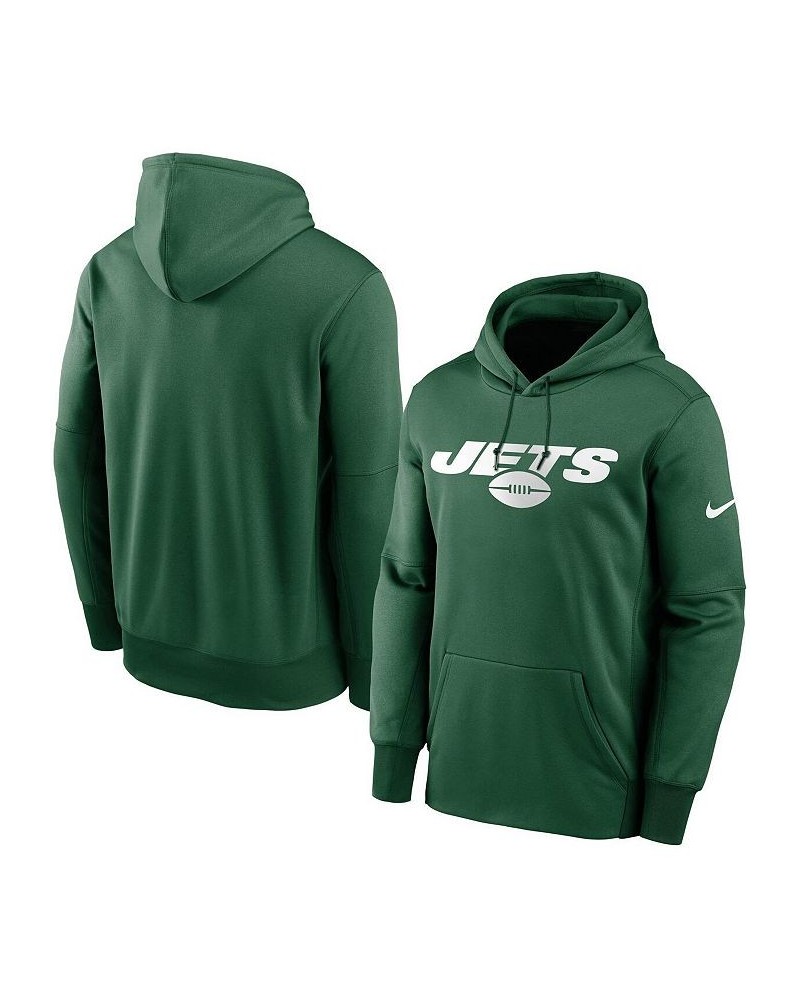 Men's Green New York Jets Fan Gear Wordmark Performance Pullover Hoodie $33.65 Sweatshirt