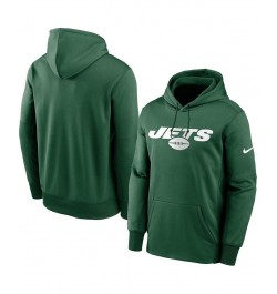 Men's Green New York Jets Fan Gear Wordmark Performance Pullover Hoodie $33.65 Sweatshirt