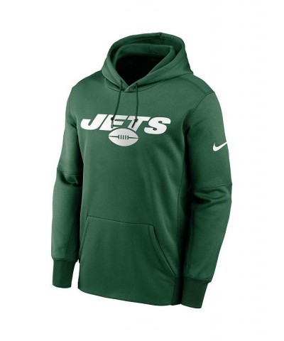 Men's Green New York Jets Fan Gear Wordmark Performance Pullover Hoodie $33.65 Sweatshirt