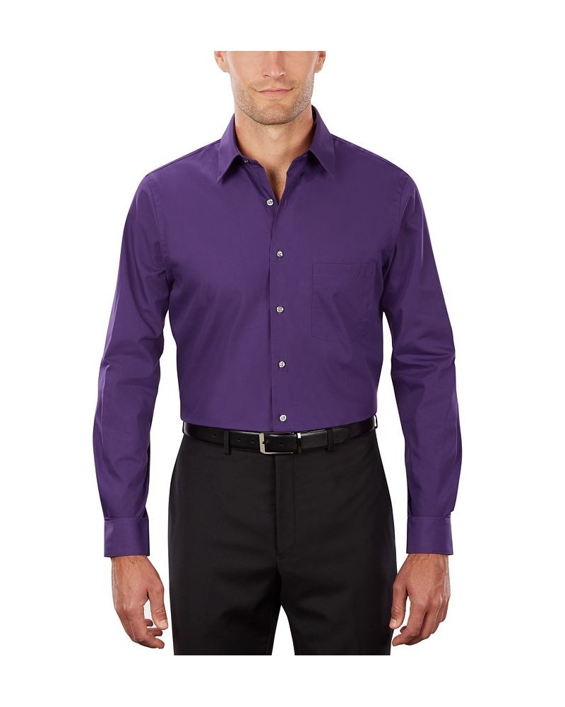 Men's Classic-Fit Poplin Dress Shirt Purple $20.24 Dress Shirts