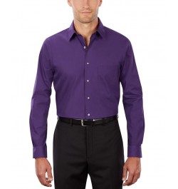 Men's Classic-Fit Poplin Dress Shirt Purple $20.24 Dress Shirts