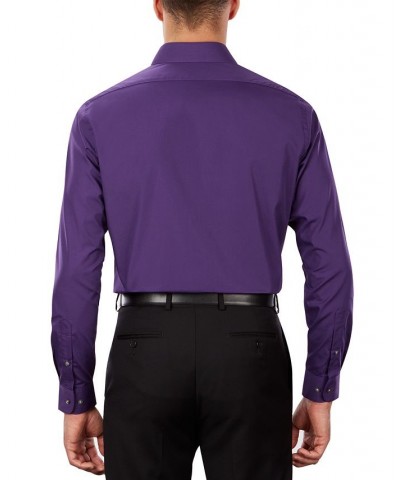 Men's Classic-Fit Poplin Dress Shirt Purple $20.24 Dress Shirts