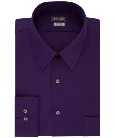 Men's Classic-Fit Poplin Dress Shirt Purple $20.24 Dress Shirts