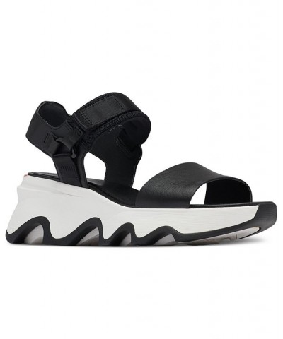 Women's Kinetic Impact Ankle-Strap Sport Platform Sandals Black $56.55 Shoes