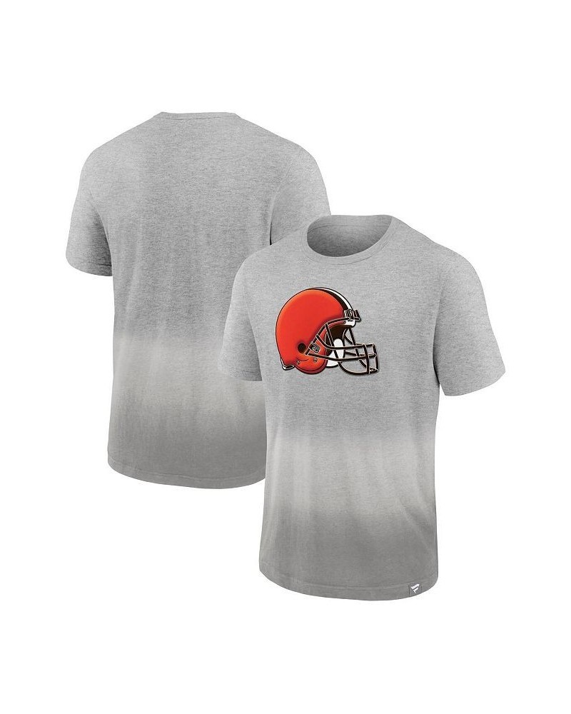 Men's Branded Heathered Gray, Gray Cleveland Browns Team Ombre T-shirt $22.05 T-Shirts