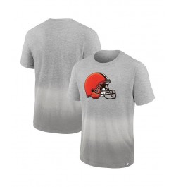 Men's Branded Heathered Gray, Gray Cleveland Browns Team Ombre T-shirt $22.05 T-Shirts