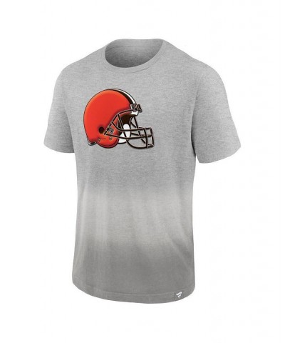 Men's Branded Heathered Gray, Gray Cleveland Browns Team Ombre T-shirt $22.05 T-Shirts