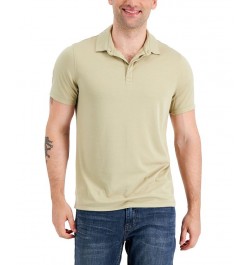 Men's AlfaTech Stretch Solid Polo Shirt Tan/Beige $17.96 Polo Shirts