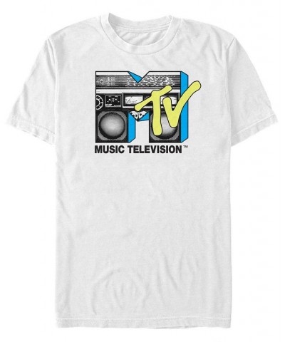 Men's Logo Black and Yellow Boombox Short Sleeve T- shirt White $14.70 T-Shirts