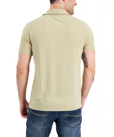 Men's AlfaTech Stretch Solid Polo Shirt Tan/Beige $17.96 Polo Shirts