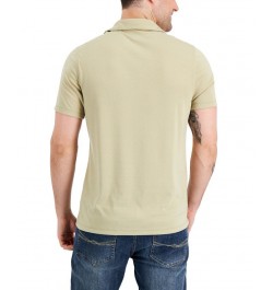 Men's AlfaTech Stretch Solid Polo Shirt Tan/Beige $17.96 Polo Shirts