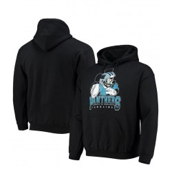 Men's Black Carolina Panthers Disney Mickey Quarterback Pullover Hoodie $40.49 Sweatshirt