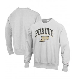 Men's Gray Purdue Boilermakers Arch Over Logo Reverse Weave Pullover Sweatshirt $34.00 Sweatshirt