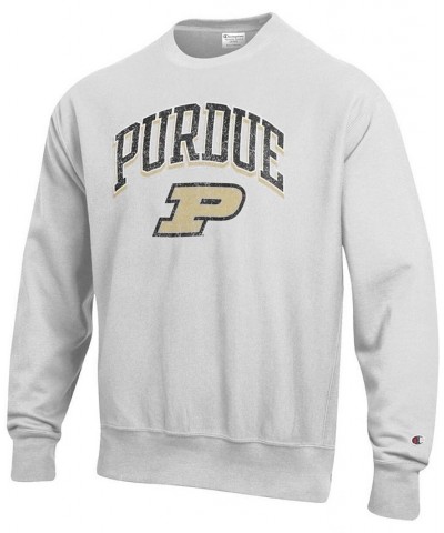 Men's Gray Purdue Boilermakers Arch Over Logo Reverse Weave Pullover Sweatshirt $34.00 Sweatshirt