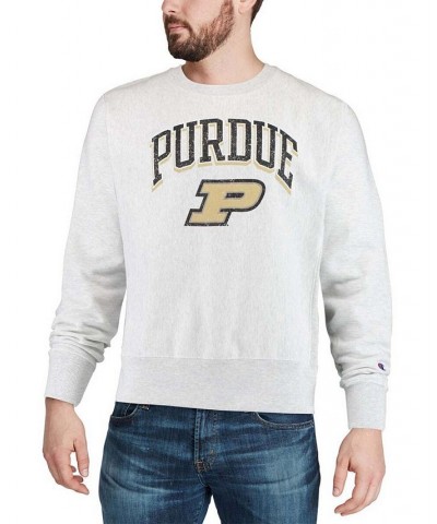 Men's Gray Purdue Boilermakers Arch Over Logo Reverse Weave Pullover Sweatshirt $34.00 Sweatshirt