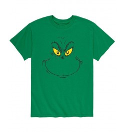 Men's Dr. Seuss The Grinch Face T-shirt Green $16.45 T-Shirts