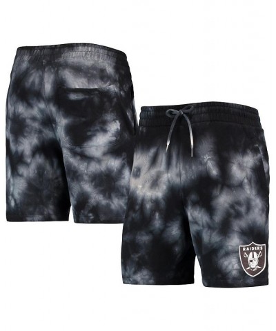 Men's Black Las Vegas Raiders Tie-Dye Shorts $22.55 Shorts