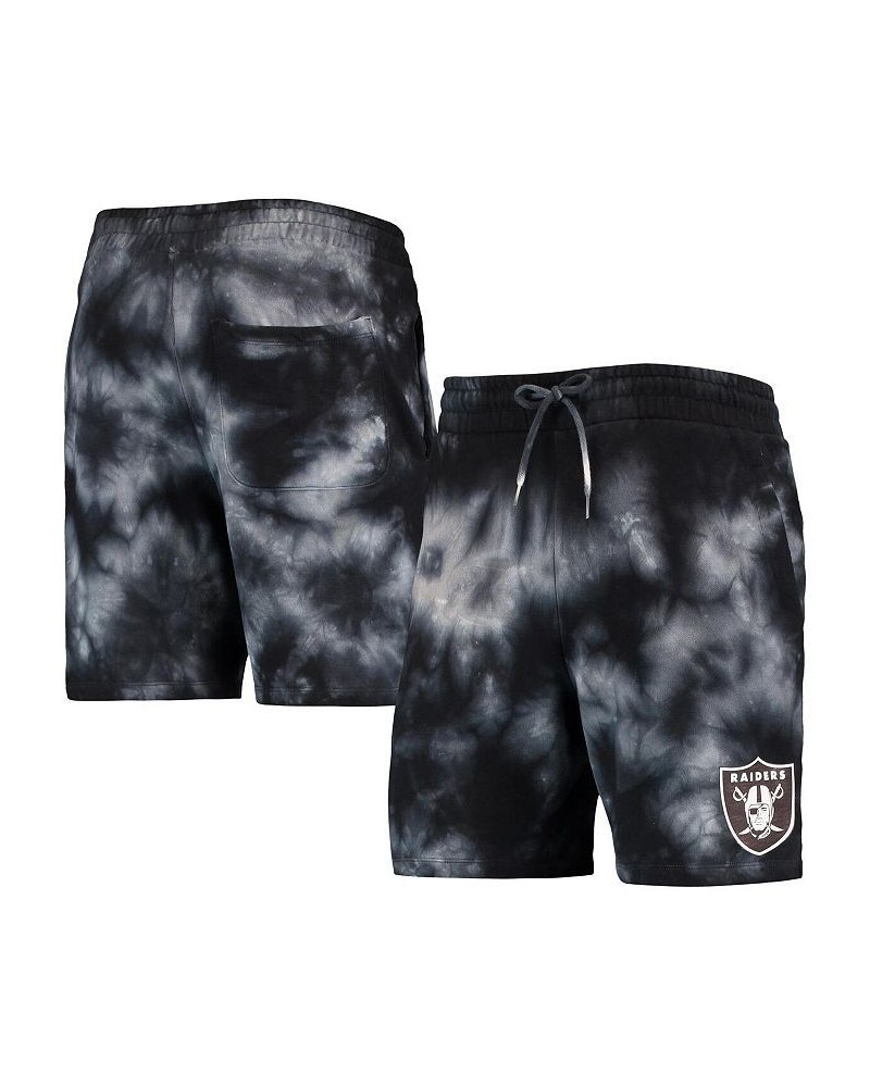 Men's Black Las Vegas Raiders Tie-Dye Shorts $22.55 Shorts