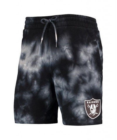 Men's Black Las Vegas Raiders Tie-Dye Shorts $22.55 Shorts