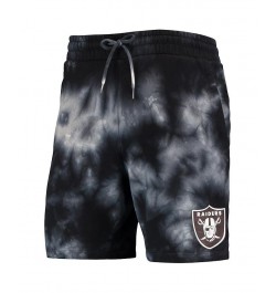 Men's Black Las Vegas Raiders Tie-Dye Shorts $22.55 Shorts