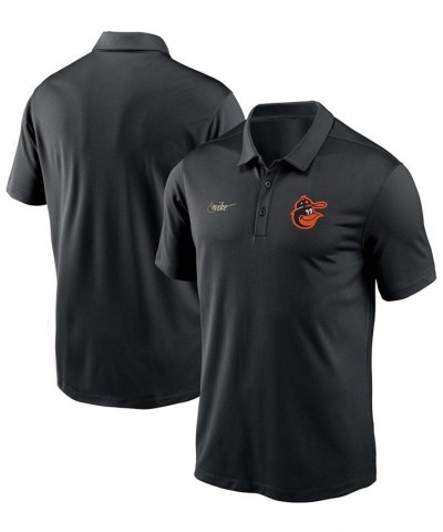 Men's Black Baltimore Orioles Cooperstown Collection Logo Franchise Performance Polo $33.14 Polo Shirts