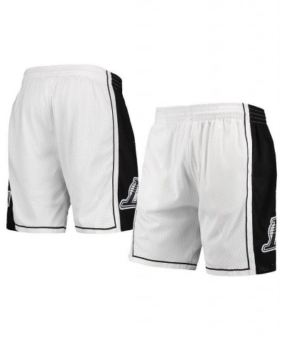 Men's Los Angeles Lakers Hardwood Classics White Out Swingman Shorts $33.88 Shorts