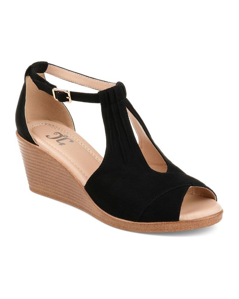 Women's Kedzie Wedge Sandals Black $48.00 Shoes