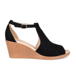 Women's Kedzie Wedge Sandals Black $48.00 Shoes