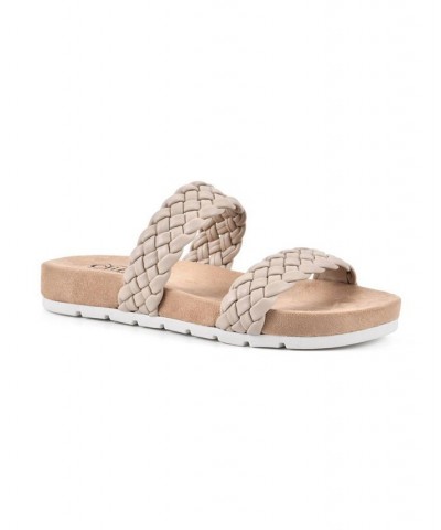 Women's Truly Slide Sandals Tan/Beige $25.96 Shoes