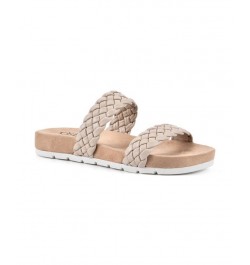 Women's Truly Slide Sandals Tan/Beige $25.96 Shoes