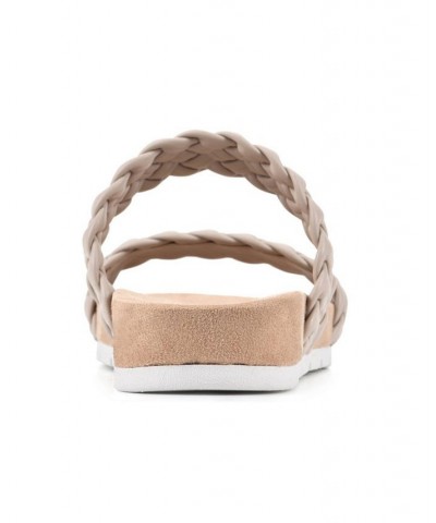 Women's Truly Slide Sandals Tan/Beige $25.96 Shoes