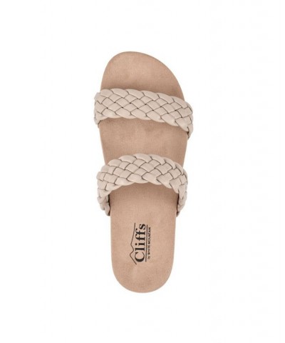 Women's Truly Slide Sandals Tan/Beige $25.96 Shoes