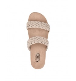 Women's Truly Slide Sandals Tan/Beige $25.96 Shoes