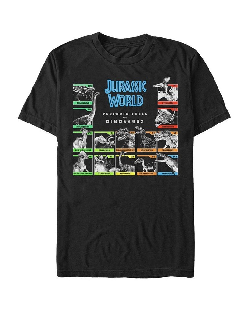 Men's Periodic Table of Dinosaurs Short Sleeve T- shirt Black $14.00 T-Shirts