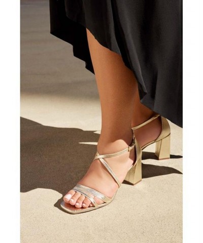 Tiff Ankle Strap Sandals Gold $44.00 Shoes